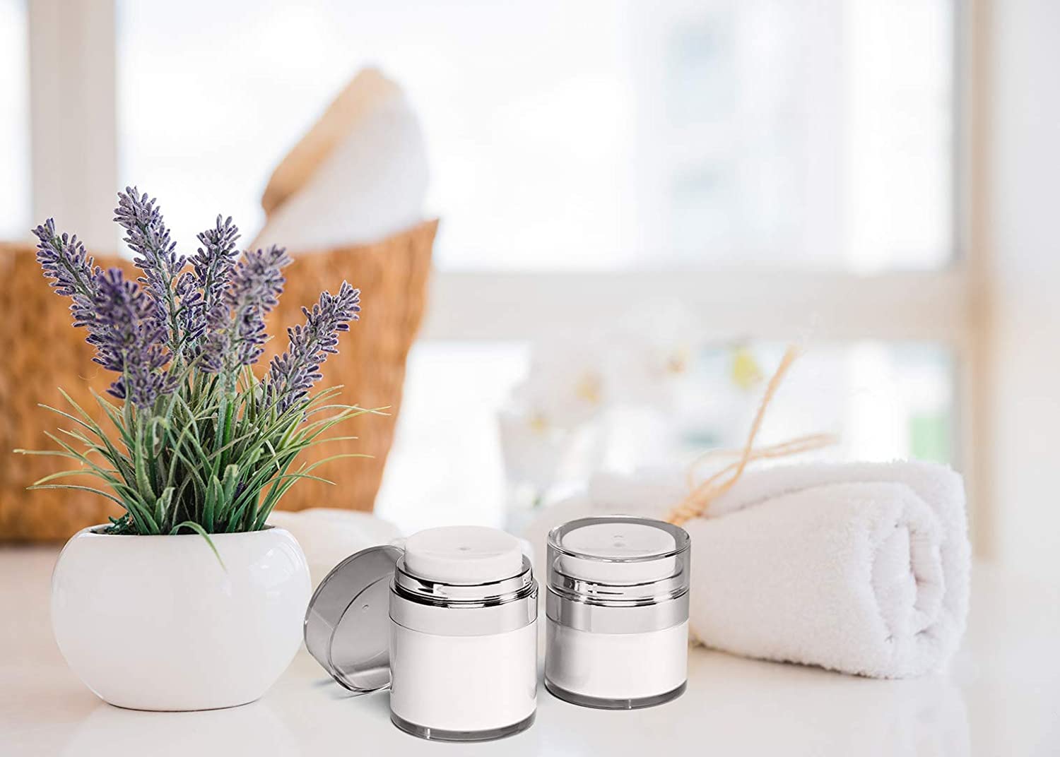 Tcco Enterprise 30ml Empty Airless Cosmetic Container - Refillable Leakproof BPA-Free Travel Size Bottle for Creams, Gels & Lotions | Perfect for Skincare, Makeup & Travel | Portable Skin Care Tool (1 Piece)