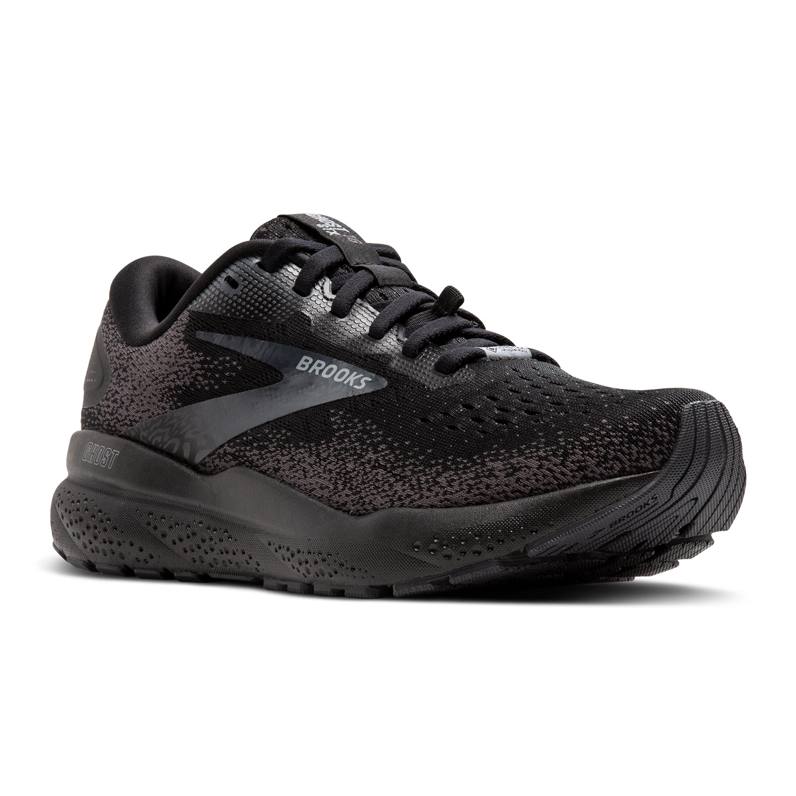 Brooks Ghost 16 GTX Waterproof Running Shoes for Men - Black/Black/Ebony | Trail & Road Running, Hiking, Outdoor Training