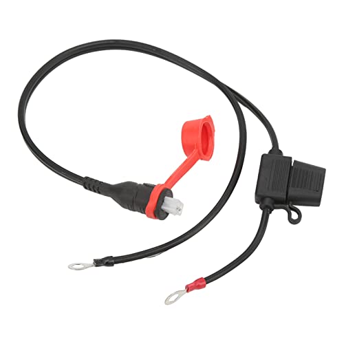 16 AWG Waterproof Fused Battery Charging Cable with Fuse - Weatherproof Thick Copper Wire for Marine, RV, and Solar Power System Repairs