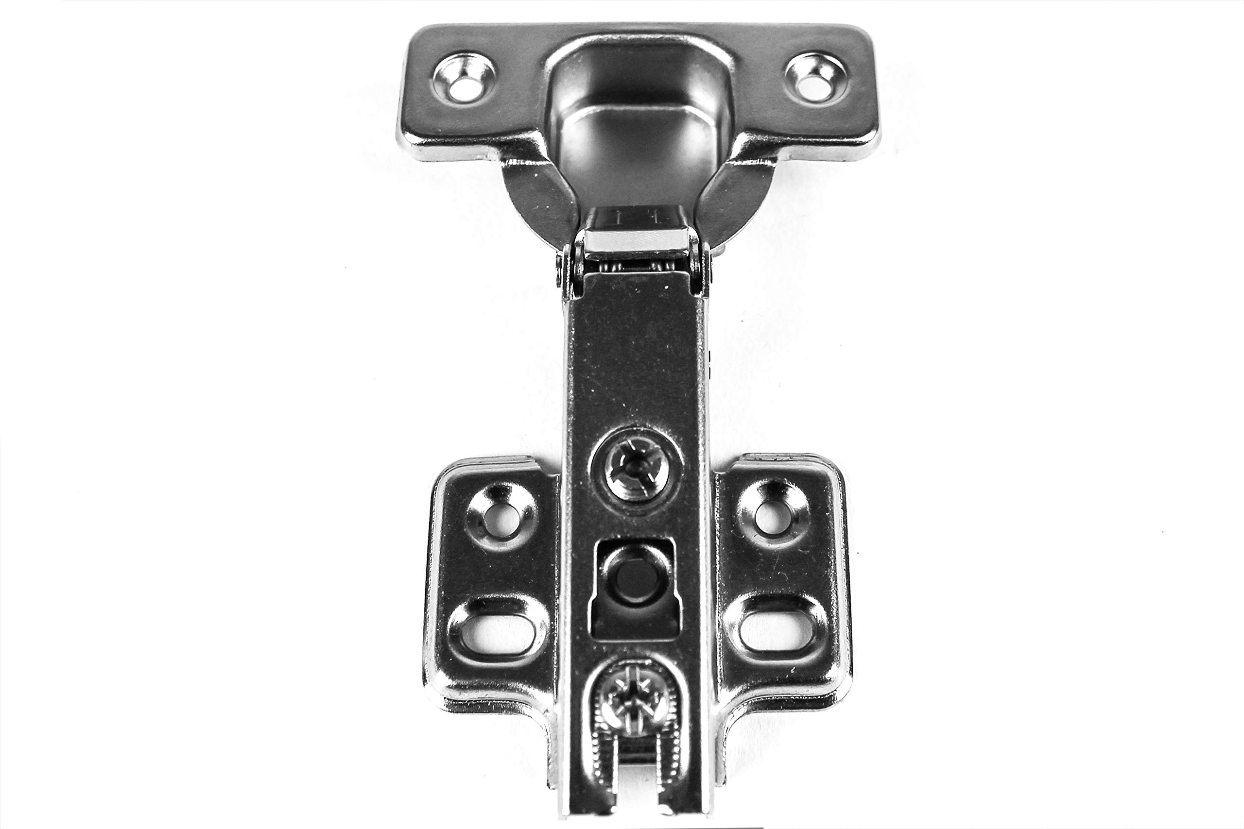 100-Pack Berta Full Overlay Frameless European Hinges - 105° 2-Cam 4-Way Adjustable Concealed Cabinet Hinges with Screws for Kitchen, Bathroom & Wardrobe Doors (100 Pieces)