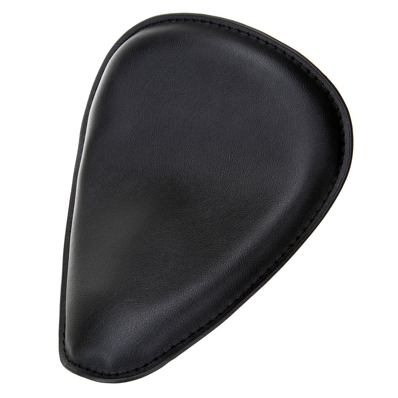 Black Motorcycle Solo Seat with Silver Mounting Spring & Bracket for Honda Yamaha Kawasaki Suzuki - Perfect for Chopper Bobber Custom Bike Upgrades & Replacement Parts