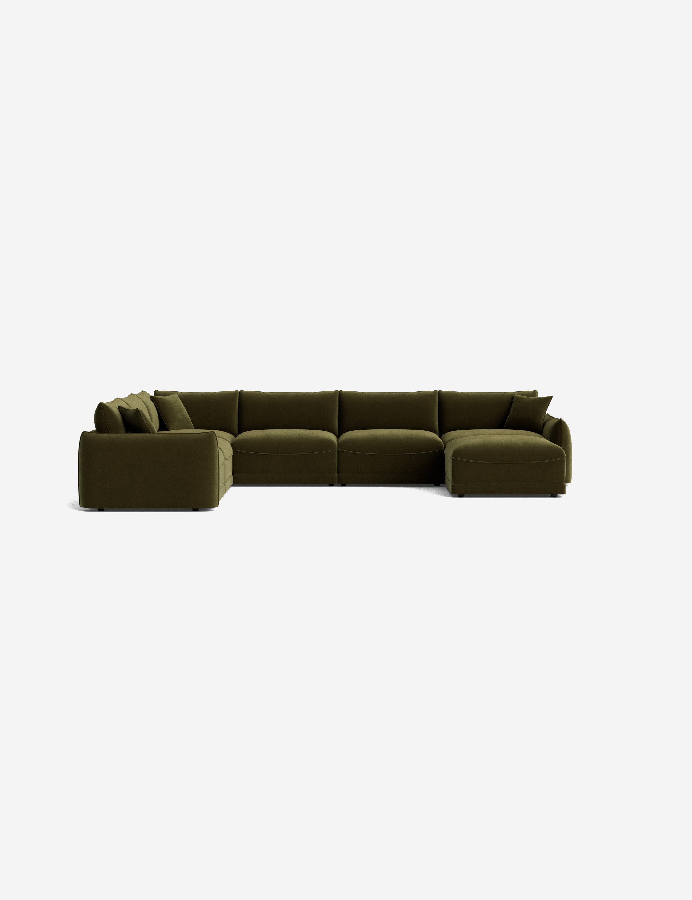 Balmer Modular Corner Sectional Sofa with Ottoman - Modern L-Shaped Living Room Furniture for Small Spaces | Perfect for Apartments, Condos and Family Gatherings