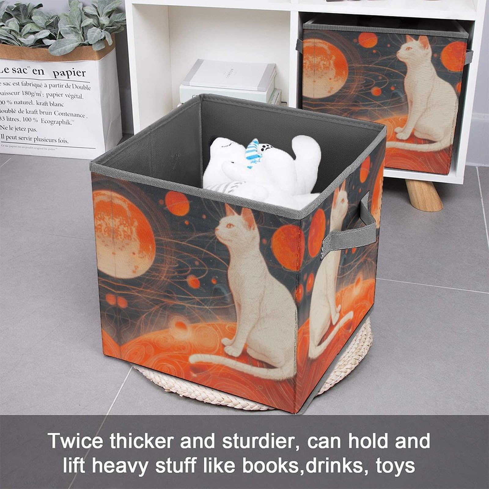 Foldable Storage Cubes with Handles - Organize Clothes, Toys & More for Cabinet, Shelf & Closet | Perfect for Home, Office & Dorm Organization