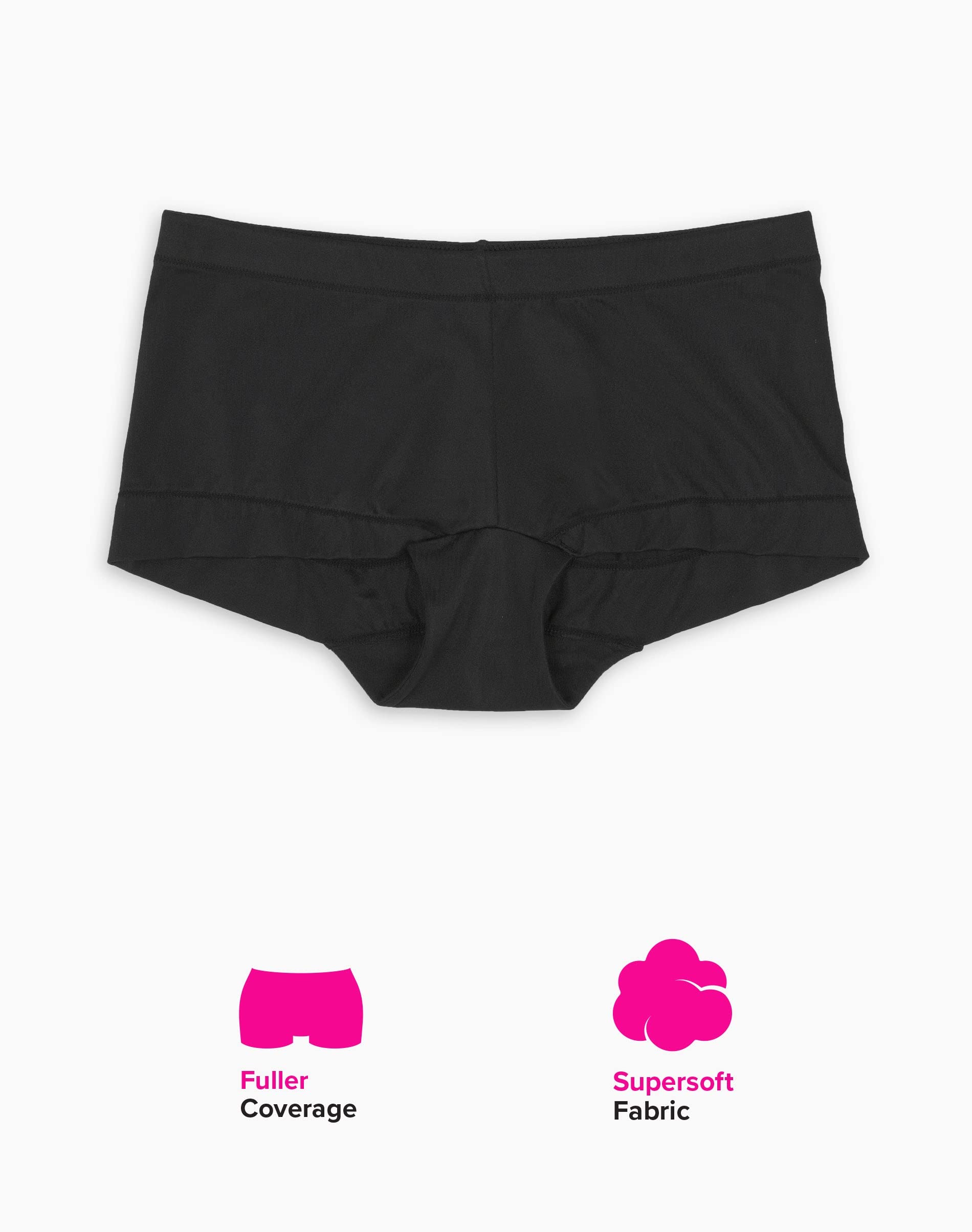 Maidenform Women's Comfortable Microfiber Boyshort Underwear - Soft Breathable Panties for Everyday Wear, Yoga & Lounge