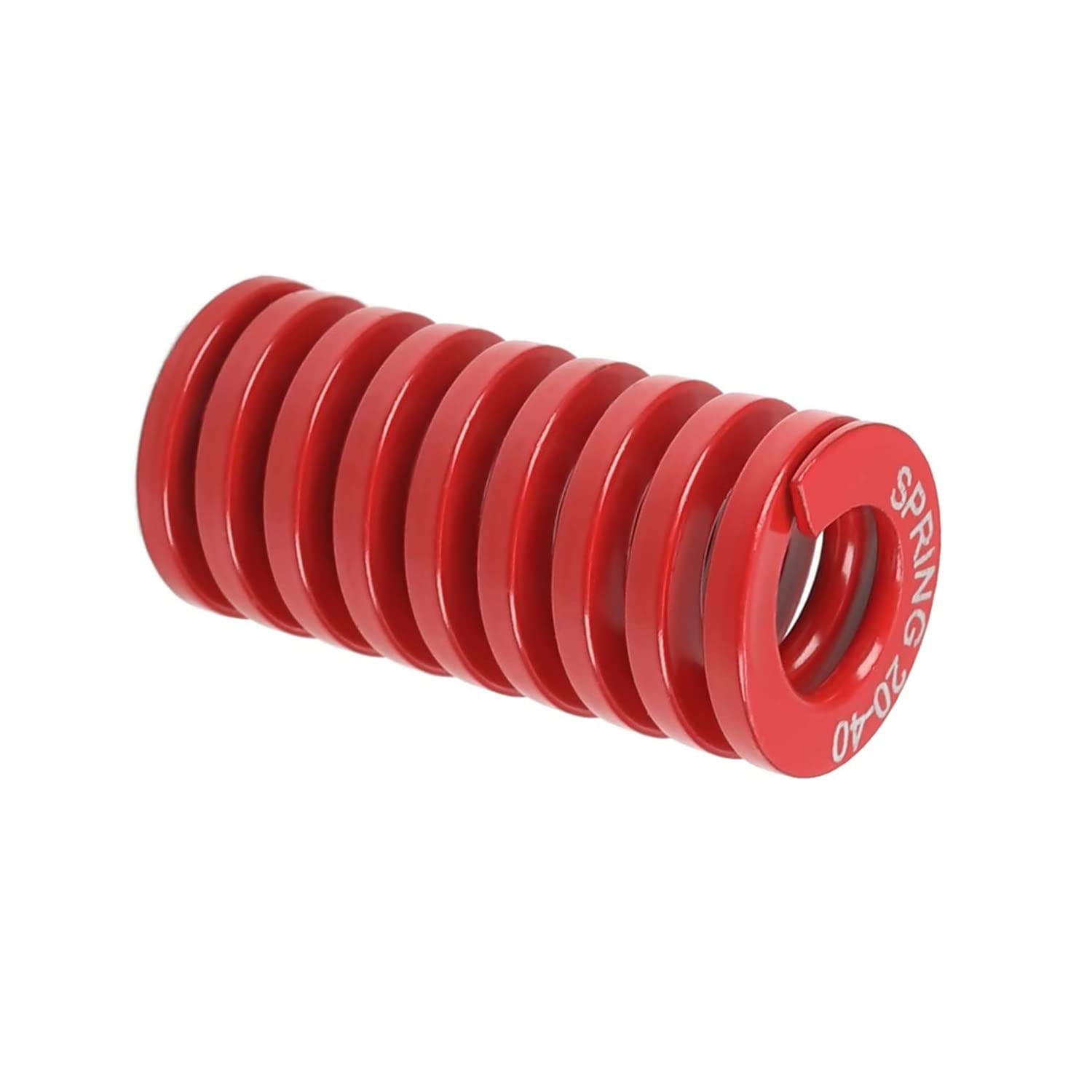 Heyiarbeit 20mm OD 10mm ID 40mm Long Spring Steel Spiral Stamping Die Spring - Medium Load Compression Mold for 3D Printers (Red, 1PCS) - Perfect for CNC Machines, Industrial Presses & DIY Projects