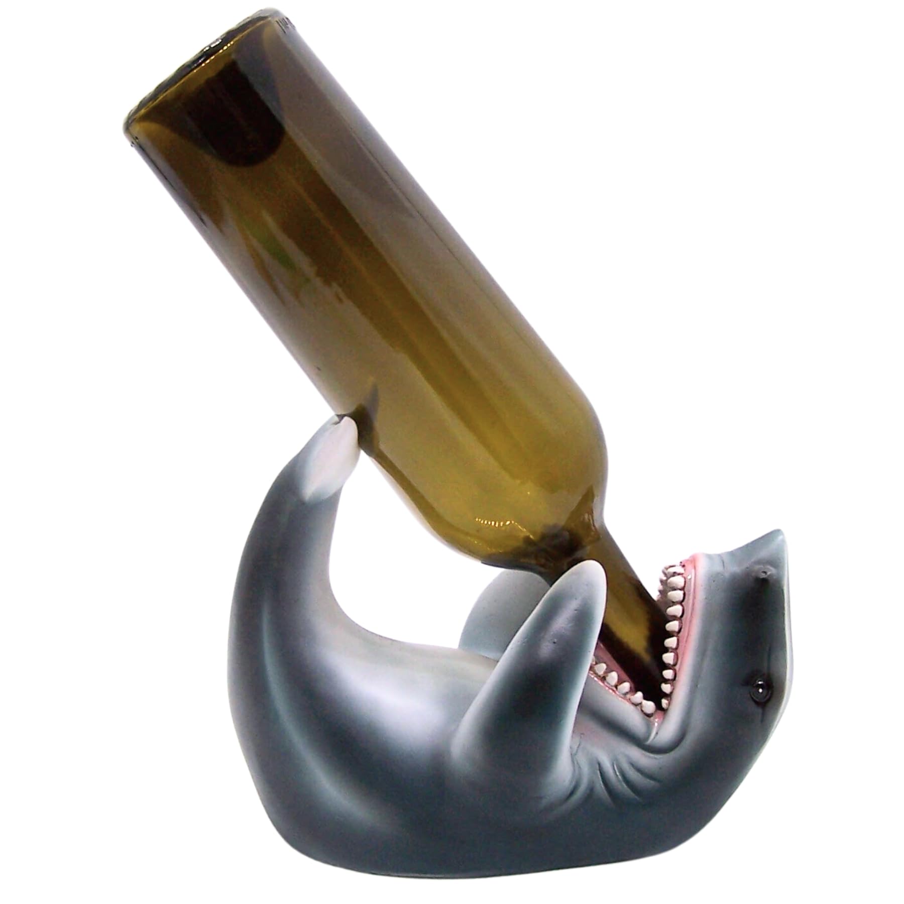 Shark Wine Bottle Holder - Nautical Themed Home Bar Decor & Kitchen Wine Organizer - Perfect for Beach House, Coastal Decor, and Wine Lovers' Gift Idea