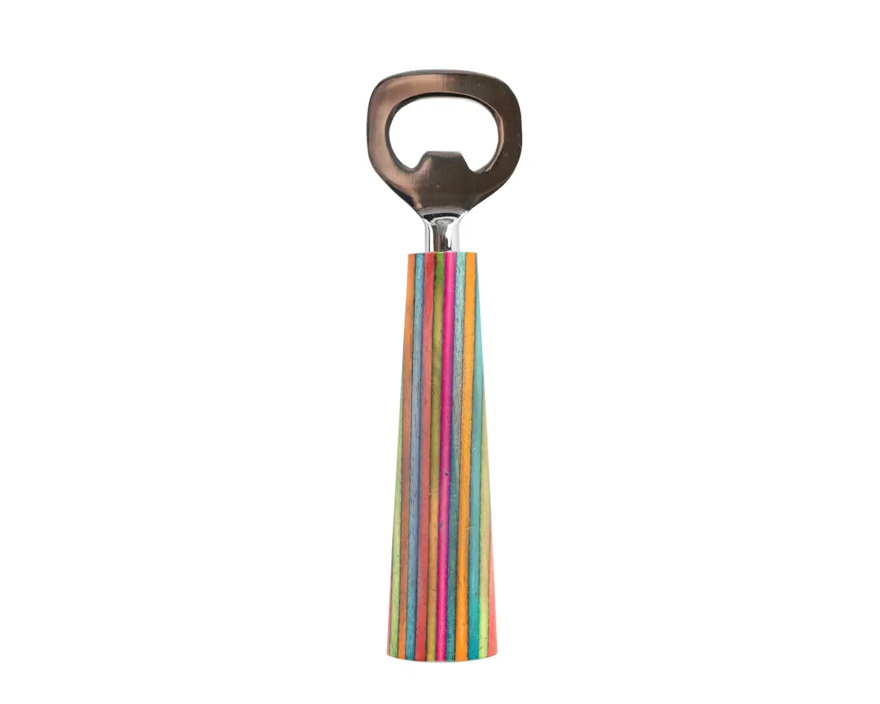 Premium Striped Wooden Bottle Opener - Rustic Bar Accessory for Beer, Soda & Home Brewing - Perfect for Parties, BBQs & Outdoor Gatherings