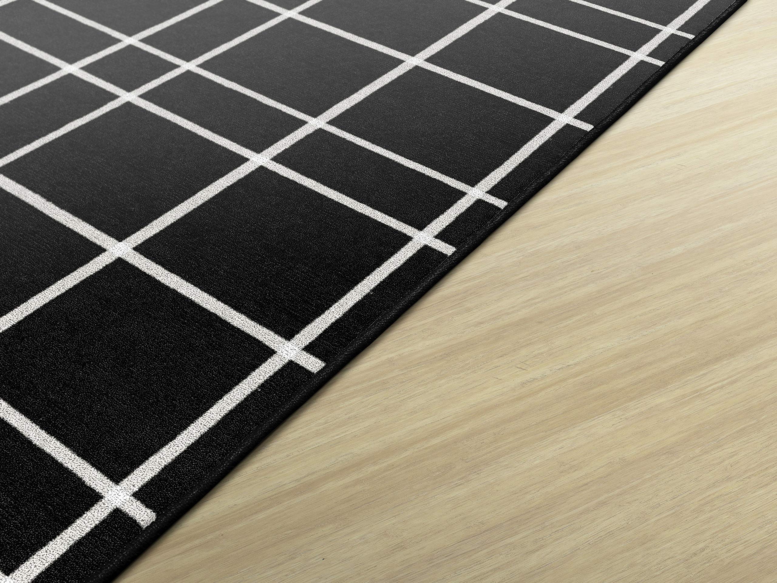 Premium Checkered Area Rug for Kids Classroom, Playroom, Living Room, Bedroom & Kitchen - 6' x 8'4
