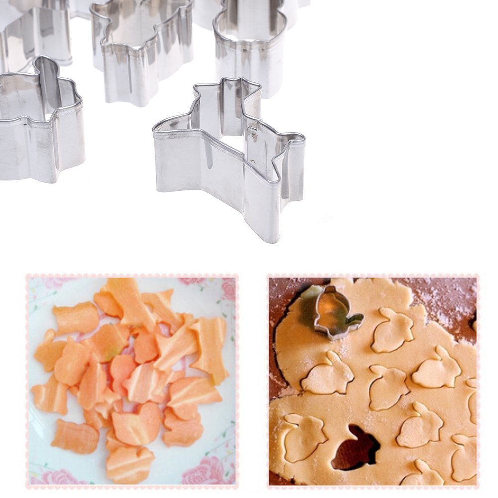 9-Piece Mini Animal Cookie Cutter Set - Stainless Steel Biscuit Molds for Baking, DIY Cookies, Cake Decorating - Perfect for Birthday Parties, Baby Showers & Holiday Baking
