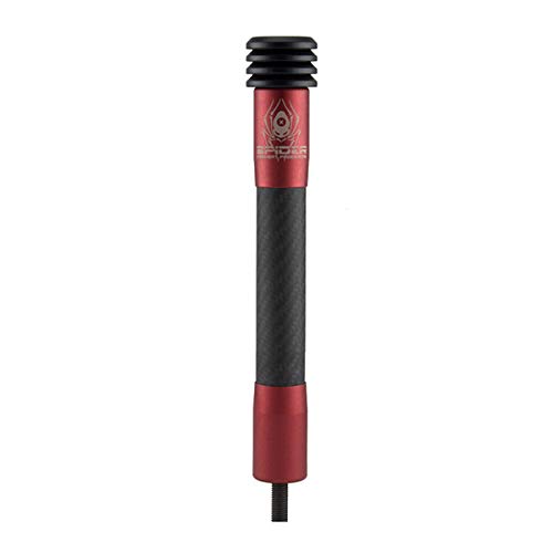 Predator 6 Inch Hunting Stabilizer with Red End Caps - Perfect for Archery, Bow Hunting, and Target Practice