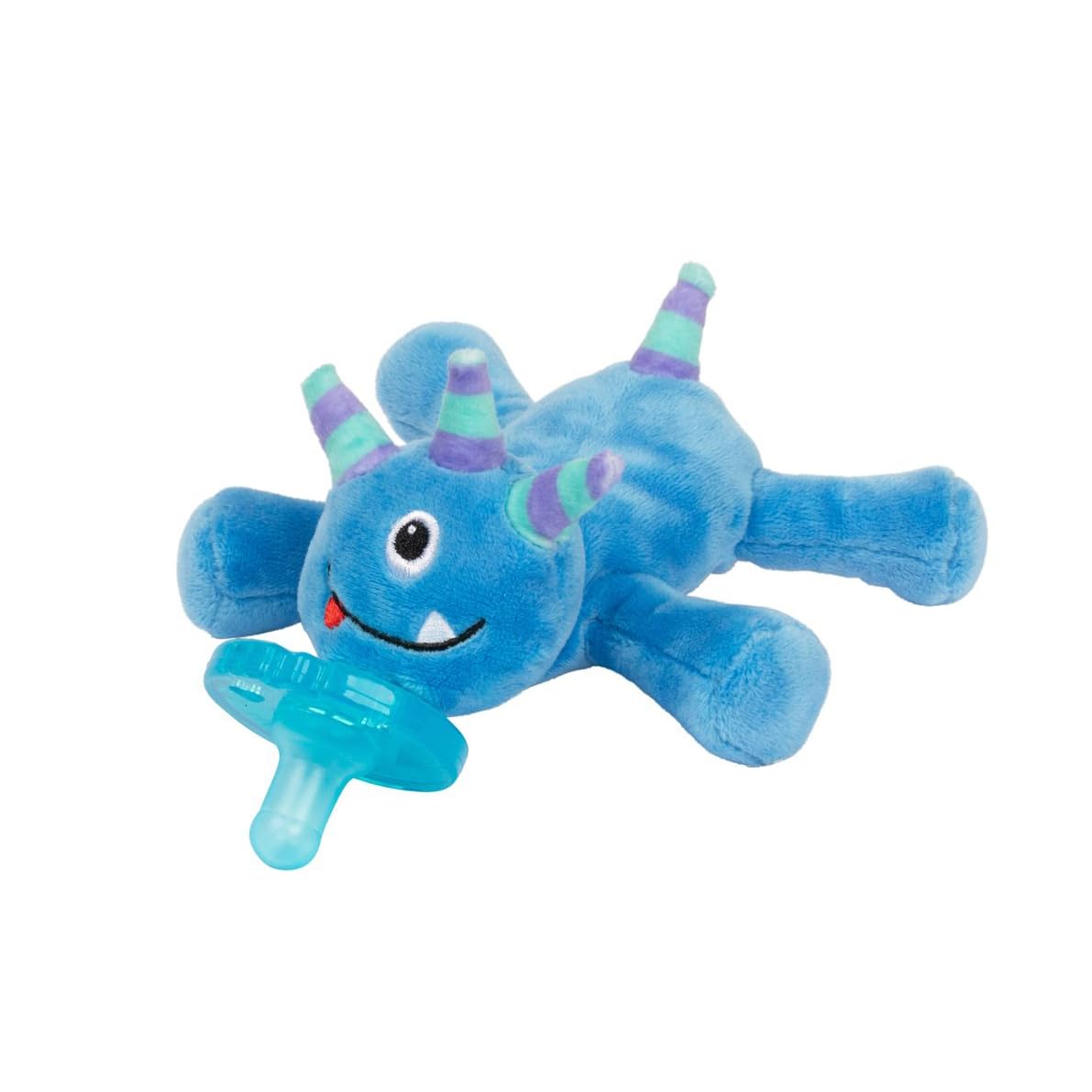 WubbaNub Infant Pacifier with Plush Stuffed Animal - Soothing Baby Pacifier for Newborns & Infants (Blue Monster) - Perfect for Sleep, Travel & Comfort