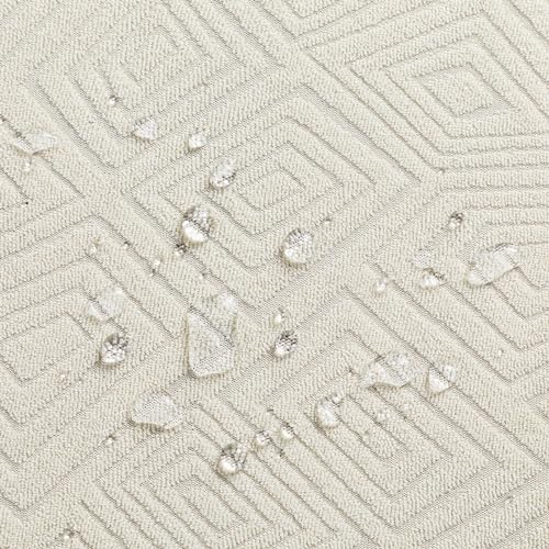 Beige Rectangular Jacquard