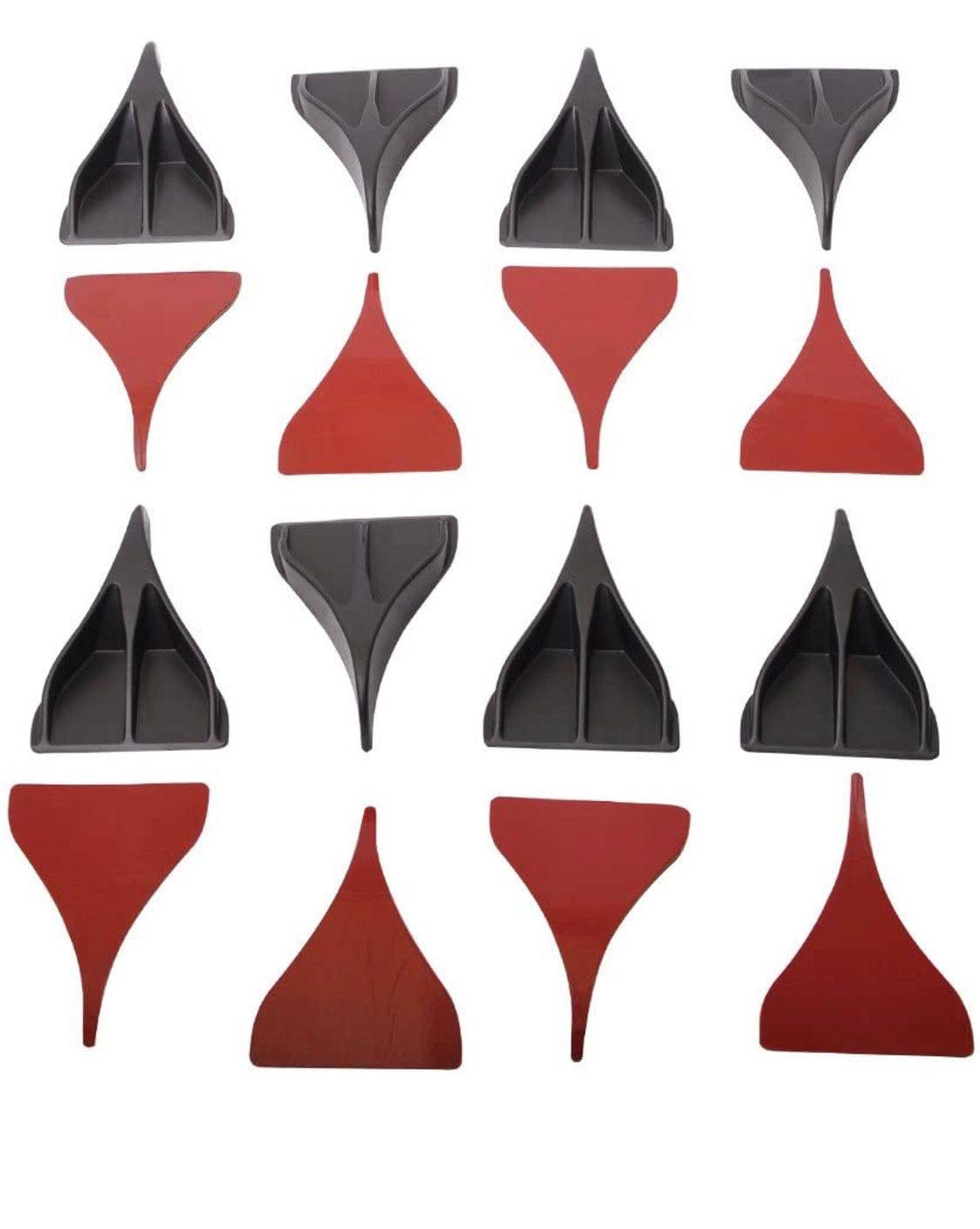 Universal Black S1 Style Shark Fin Spoiler Wing - Car Roof & Trunk Fin for Enhanced Aerodynamics & Style - Perfect for Sedans, SUVs & Trucks