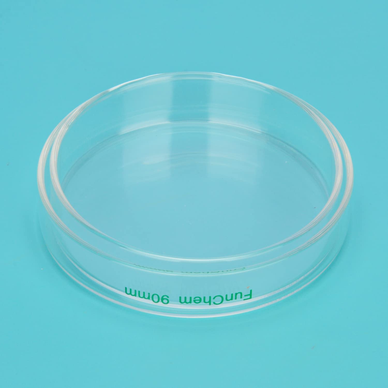 FunChem Autoclavable Glass Petri Dishes - 90x20mm Lab-Grade Cell Culture Dishes with Clear Lid (Pack of 10) - Ideal for Microbiology Experiments, Bacterial Culturing & Scientific Research