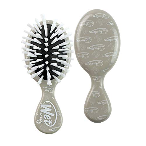 Wet Brush Hair Detangler for Kids & Babies - Snag-Free, Anti-Static Brush with Intelliflex Bristles - Pain-Free Knot Removal, Reduces Split Ends & Hair Breakage - Alligator Print Design in Ash Color - Perfect for Gentle Detangling During Bath Time & Morning Routines