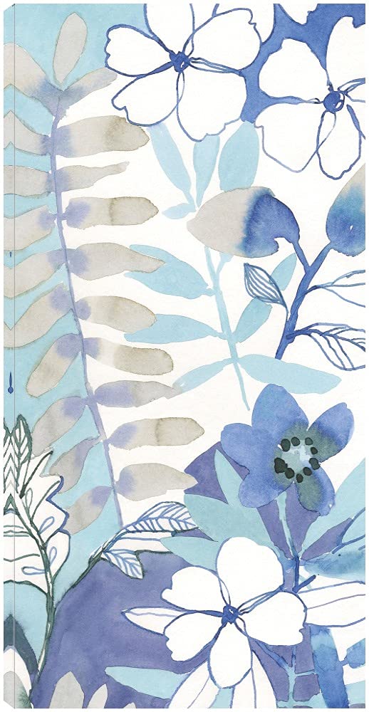 Hand-Painted Aqua Spray Canvas Wall Art by Sandra Jacobs – Modern Home Decor for Living Room, Bedroom, Bathroom & Office – Ready to Hang 21x40 Inch – Perfect for Coastal, Boho & Contemporary Interior Design