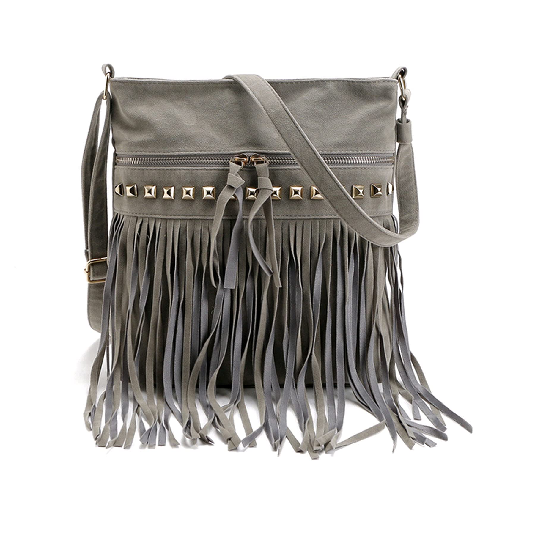 RARITYUS Women's Faux Suede Crossbody Bag with Fringe Tassel - Stylish Bohemian Shoulder Purse for Casual Outings, Date Night & Travel Accessories