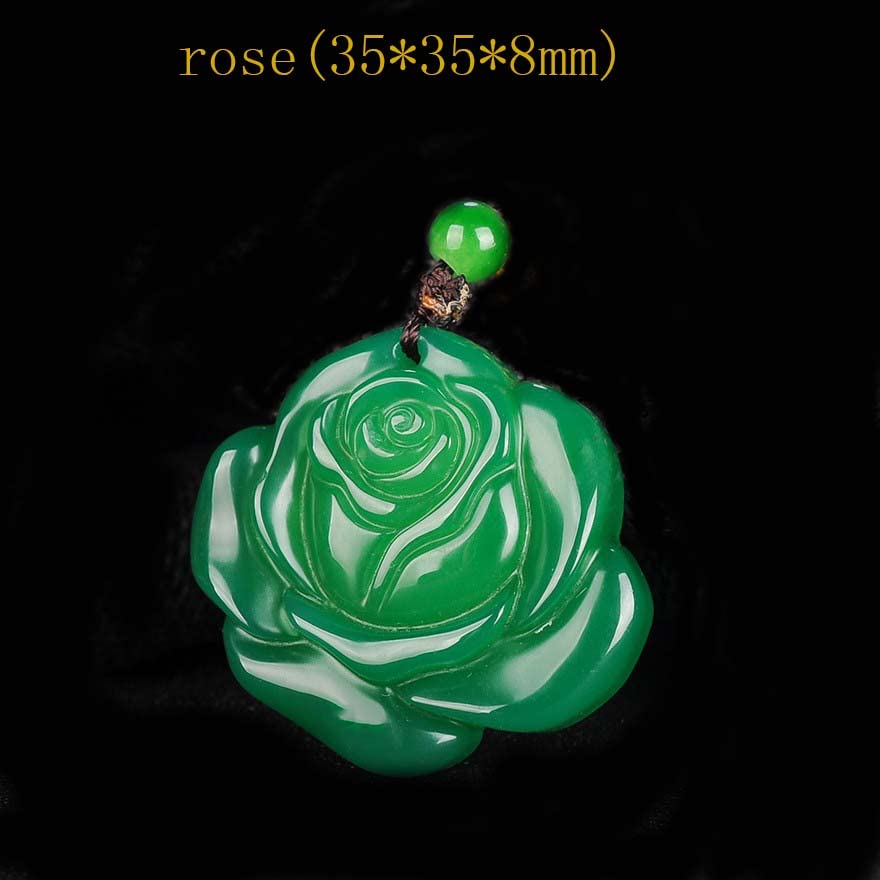 Natural Chalcedony Agate Pendant - Rose, Sunflower & Lotus Designs in Yellow, Green, White & Pink | Spiritual Jewelry, Meditation Accessory & Gift for Women