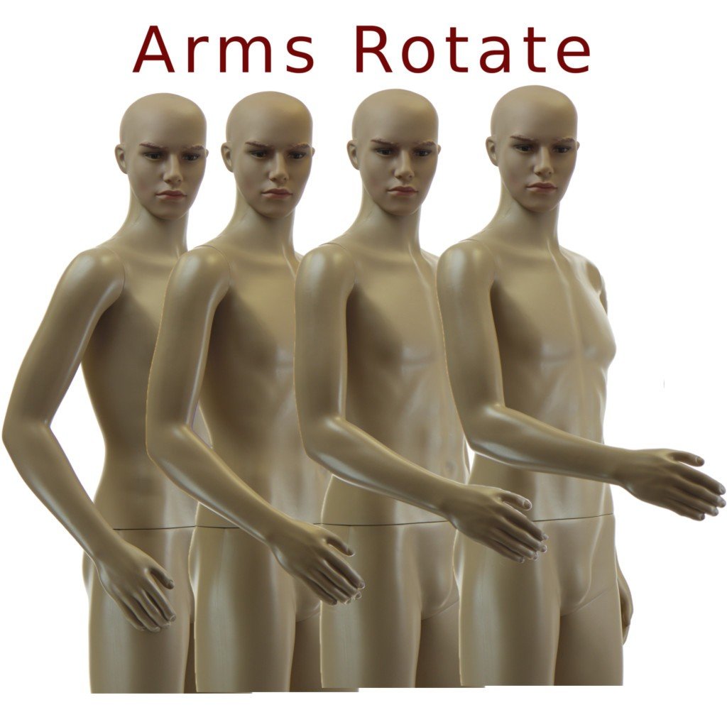 Realistic Standing Male Adult Mannequin with Base (F-01B) - Perfect for Retail Store Displays, Fashion Boutiques & Window Dressing