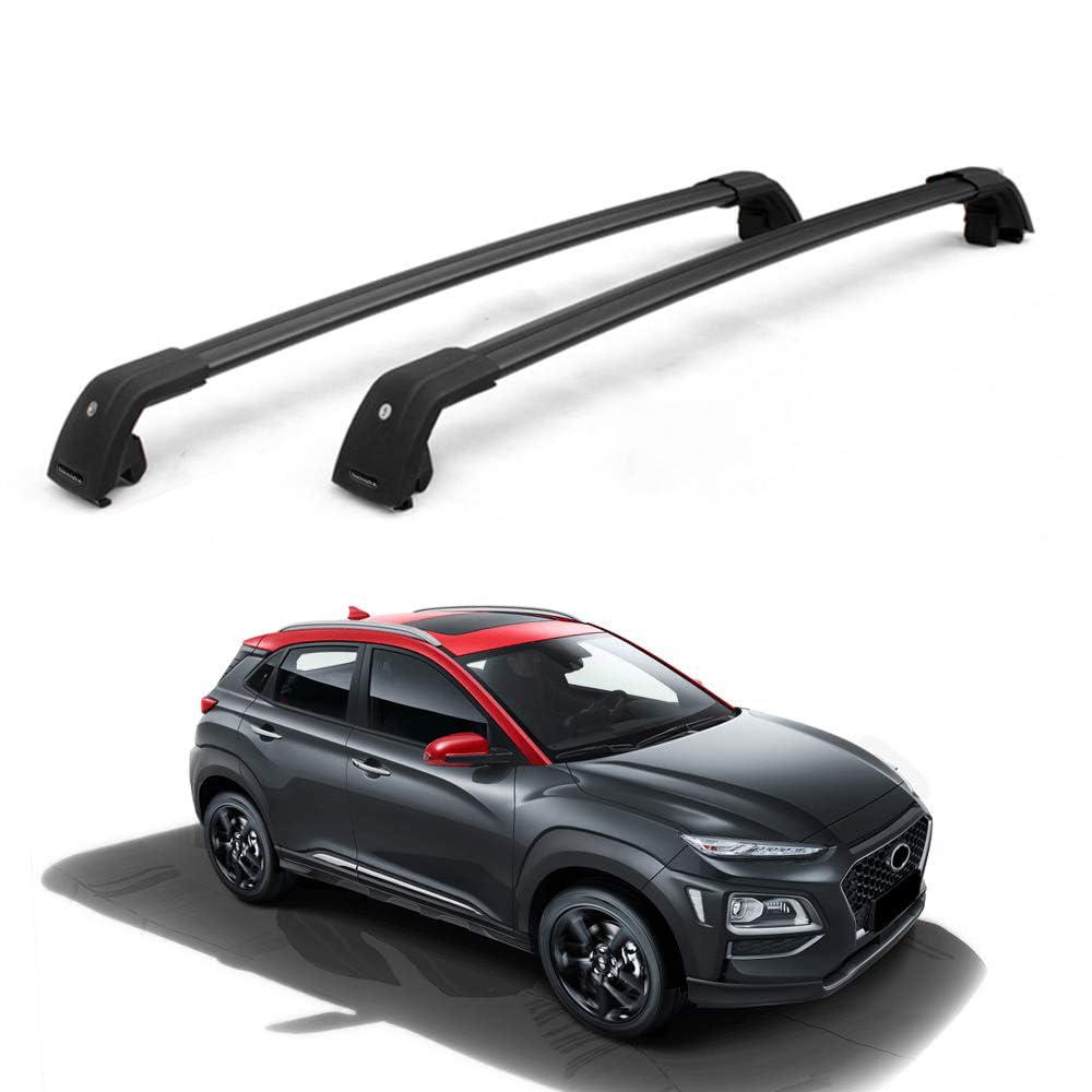 Lockable Adjustable Roof Rack Cross Bars for Hyundai Kona 2018-2020 | Heavy-Duty Luggage Carrier | Perfect for Road Trips, Camping & Outdoor Adventures
