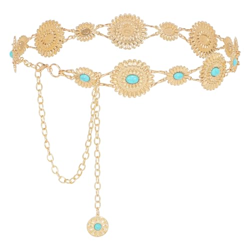 E-gold Chain-green Turquoise
