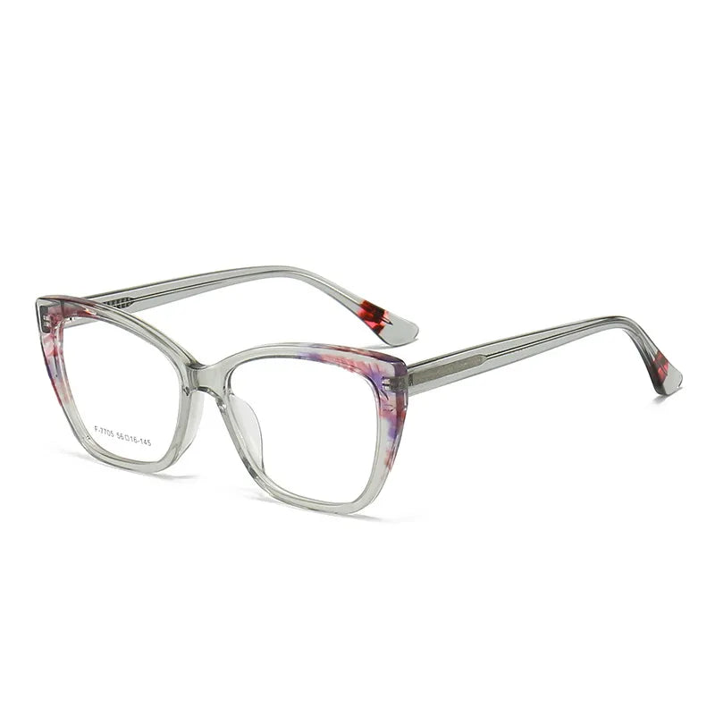 CCspace Unisex Full Rim Large Square Acetate Eyeglasses Frame 56940 - Stylish & Durable for Work, Reading & Everyday Wear
