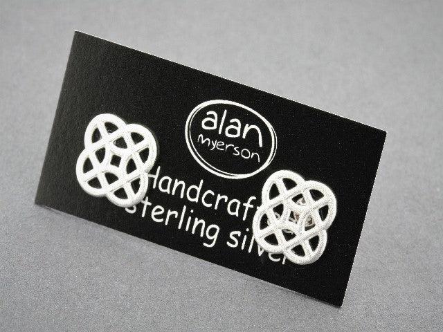 Curved Mandala Stud Earrings - Sterling Silver Jewelry for Women - Perfect for Boho, Hippie & Festival Fashion