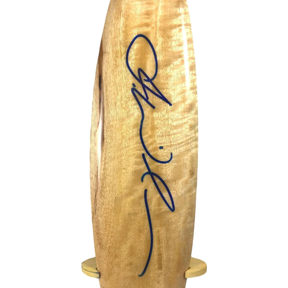 Julian Wilson Autographed Mini Wooden Surfboard with Stand - Hand Signed Collectible with JSA COA - Perfect for Surfing Fans, Home Decor & Memorabilia Display