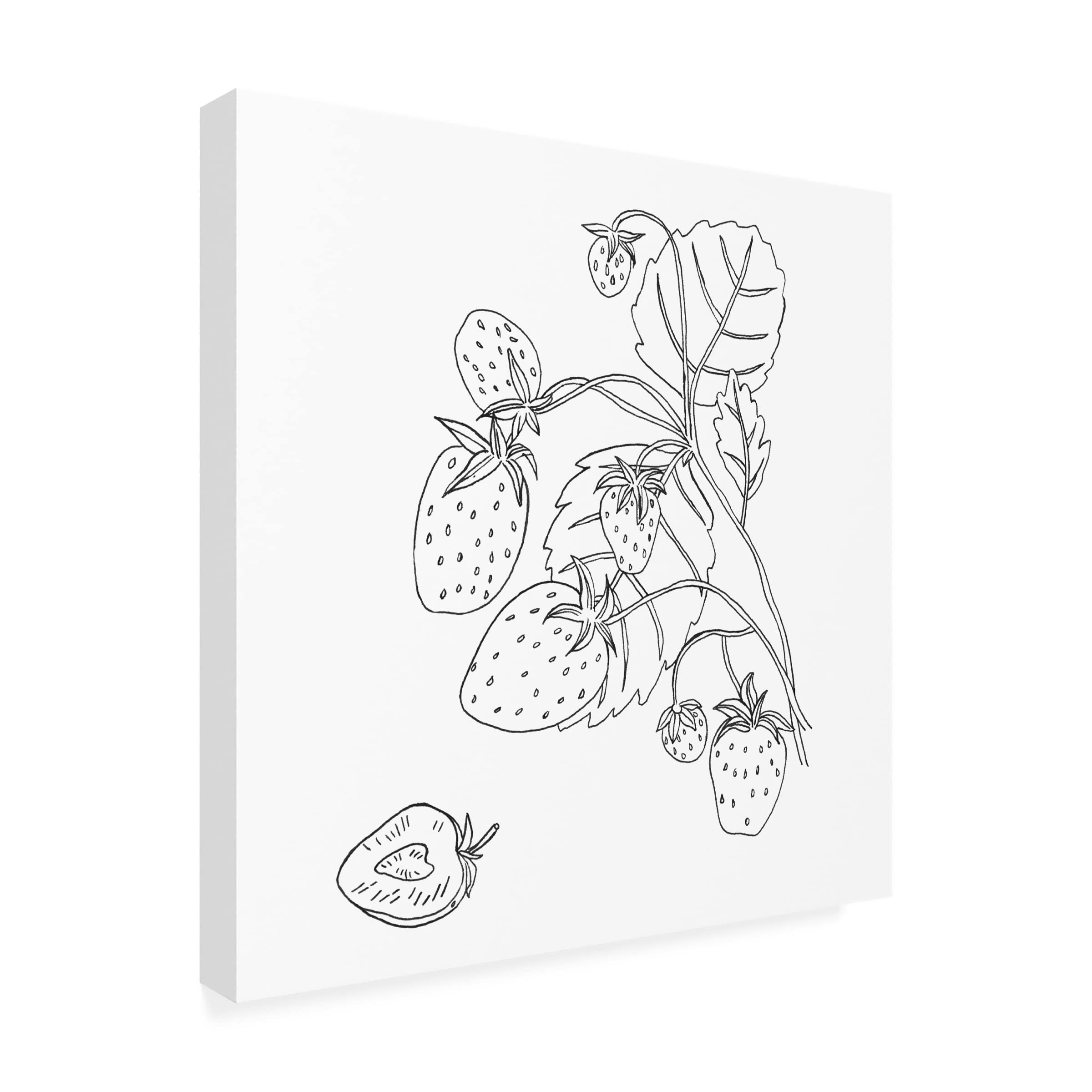 Wild Strawberries I Canvas Art by Melissa Wang - Premium Trademark Fine Art Print for Home & Office Decor - Perfect for Living Room, Bedroom, or Gift