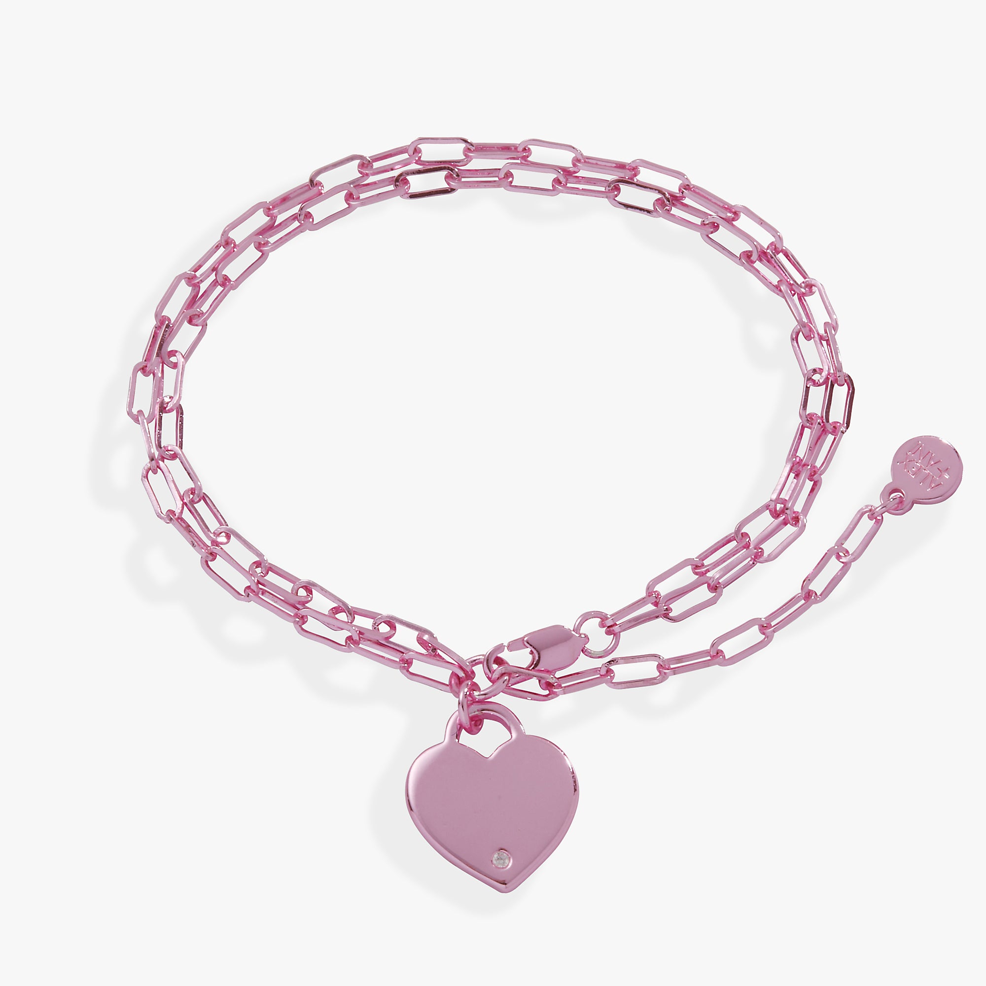 Heart Charm Double Paperclip Chocolate & Gold Chain Bracelet for Women - Elegant Layered Jewelry Gift for Birthday, Anniversary & Valentine's Day