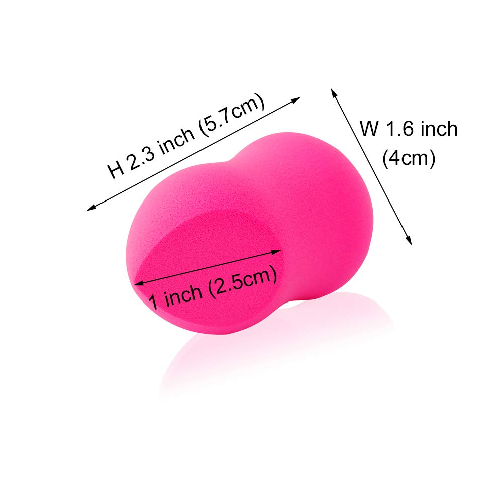 3 Pack Makeup Blender Sponges for Foundation, Powder & Cream - Soft Beauty Blending Sponge (Rose Pink) - Perfect for Flawless Makeup Application & Contouring