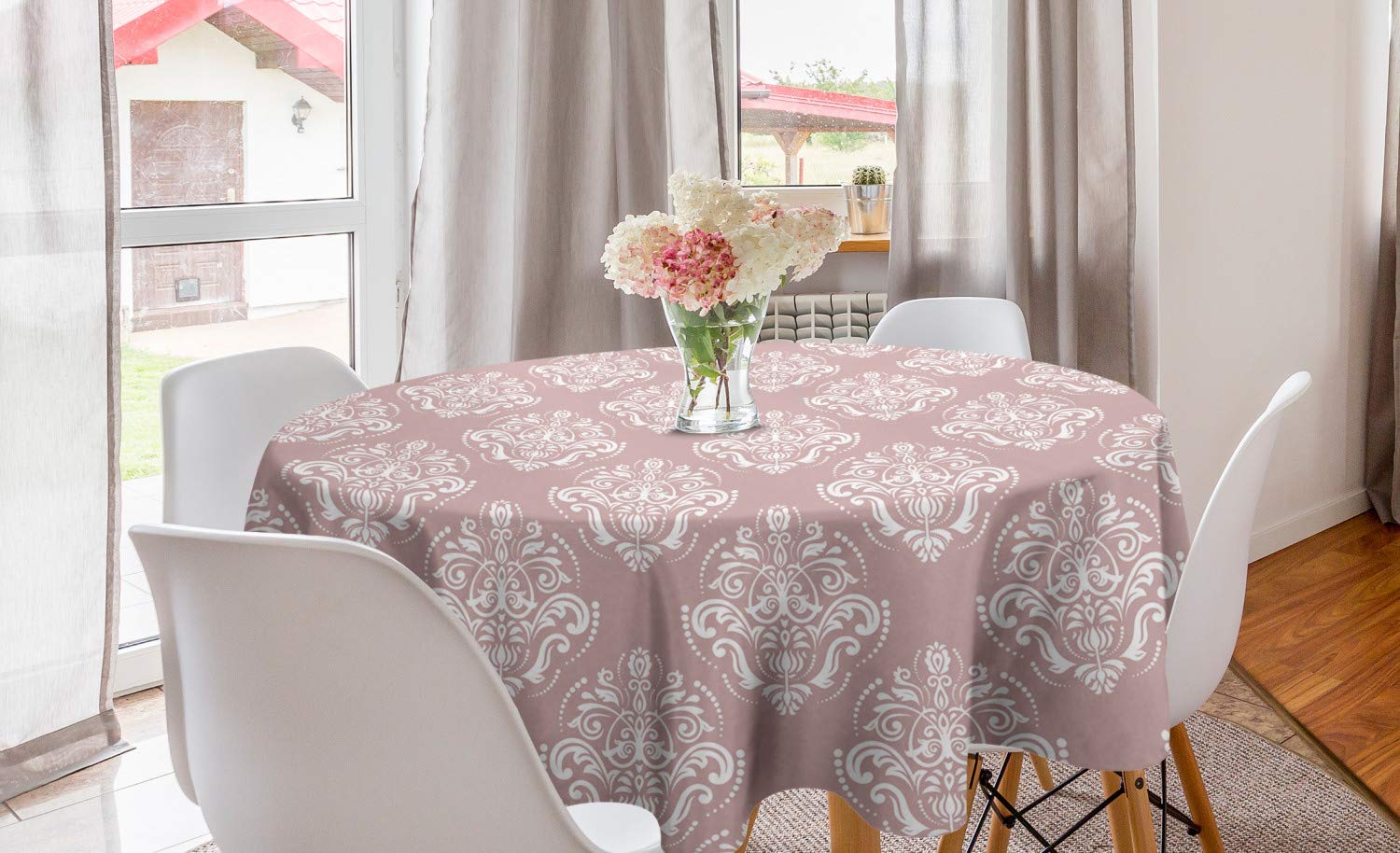 Ambesonne Round Tablecloth 60