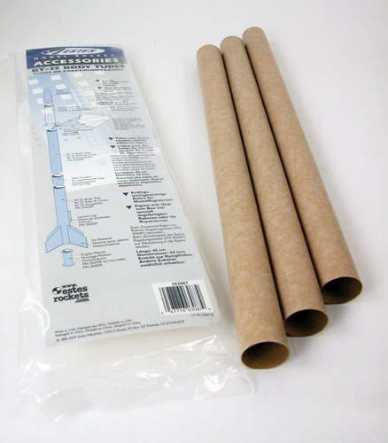 Estes BT-55 Model Rocket Body Tube Pack - 3 Tubes Compatible with NC-55 Nose Cones (003087) for DIY Rocket Building & STEM Projects