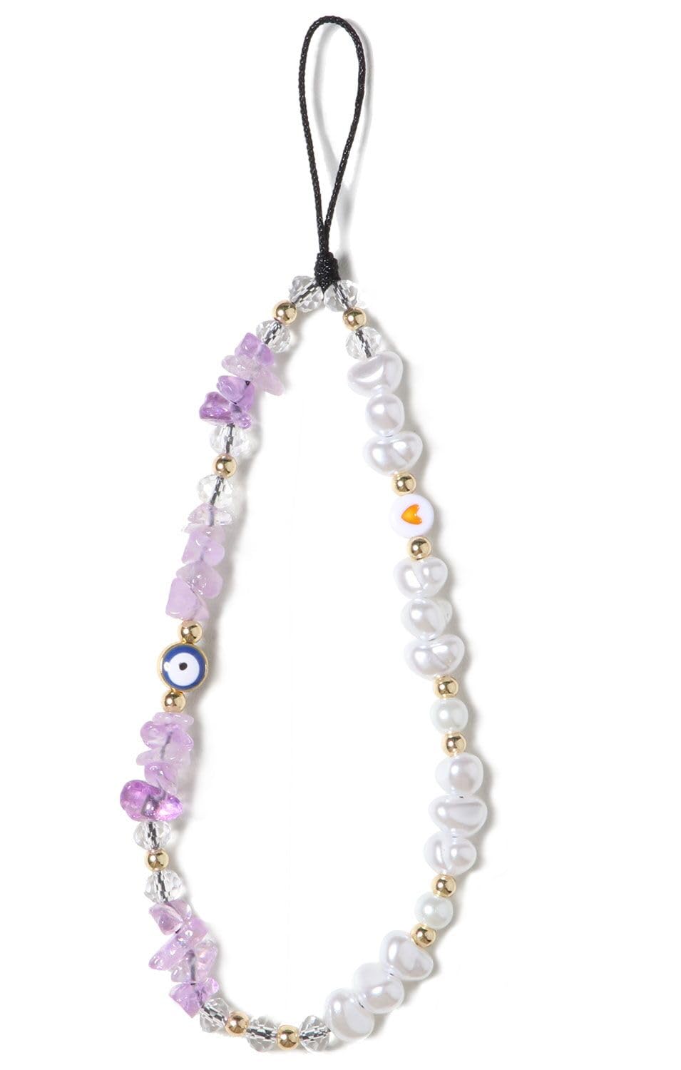 Evil Eye Phone Charm Strap - Beaded Crystal Phone Lanyard with Evil Eye Protection - Kawaii Preppy Phone Keychain for Women & Girls - Perfect for iPhone, Samsung, Keys & Backpacks