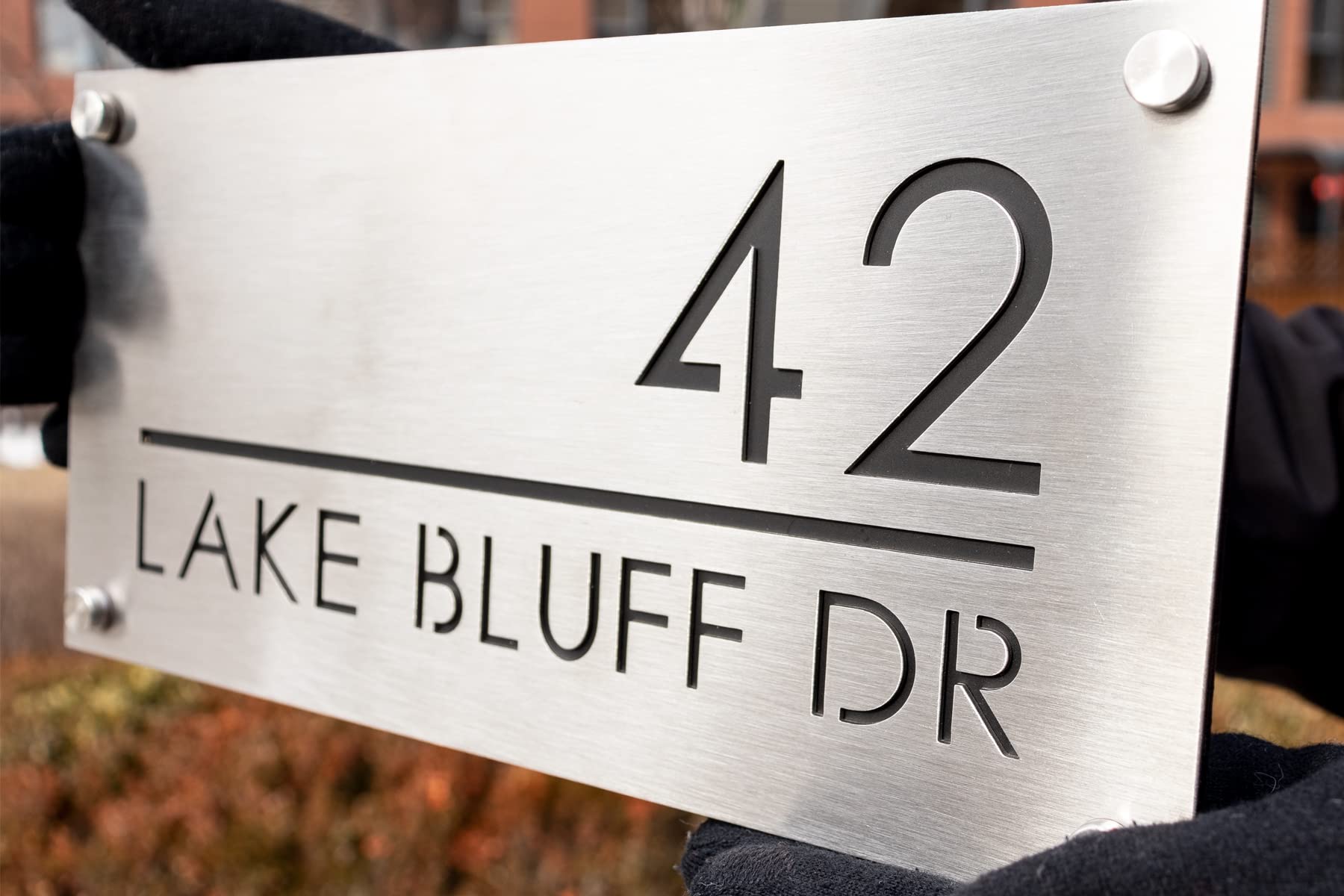 Custom 304 Stainless Steel Modern House Numbers - Outdoor Address Plaque Sign for Home & Business (Weatherproof, Easy Installation) - Perfect for Front Door, Mailbox, Fence & Gate Display