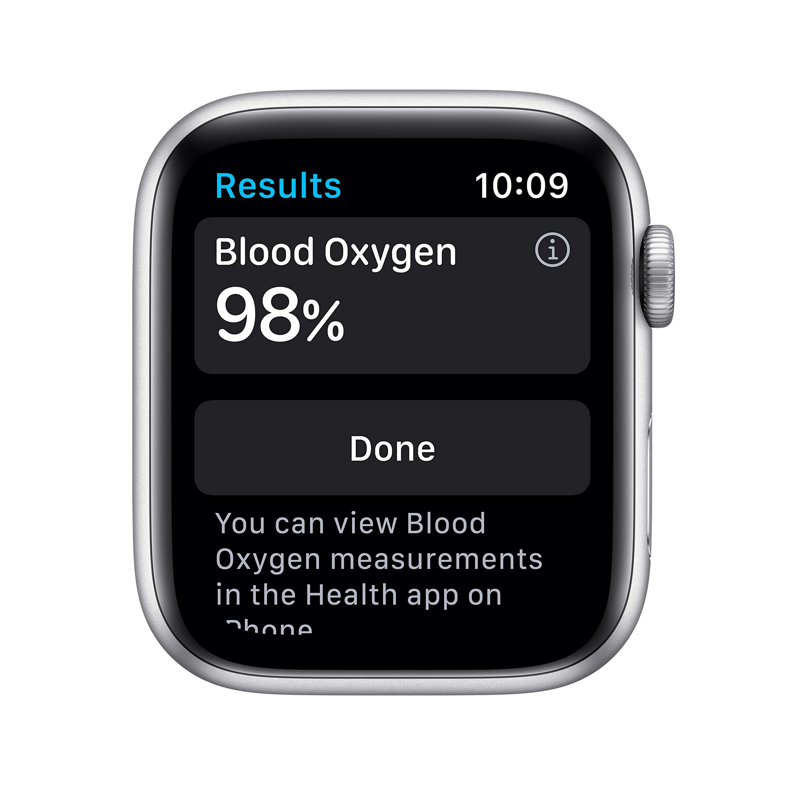 Apple Watch Series 6 GPS + Cellular 44mm Silver Aluminum Case with White Sport Band - Renewed Smartwatch for Fitness Tracking, Calls & Notifications - Perfect for Running, Swimming & Daily Use