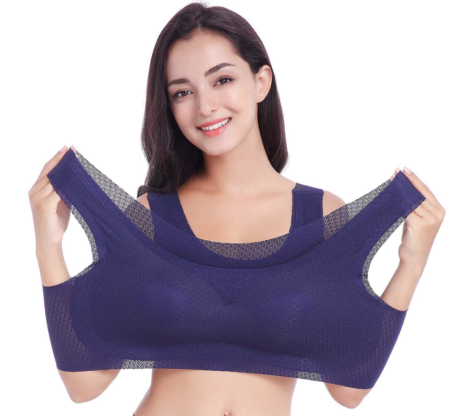 FEOYA Women's Sleep Bra Plus Size - Wireless Stretch Bralette for Sports & Comfort - Perfect for Yoga, Lounge & Nightwear