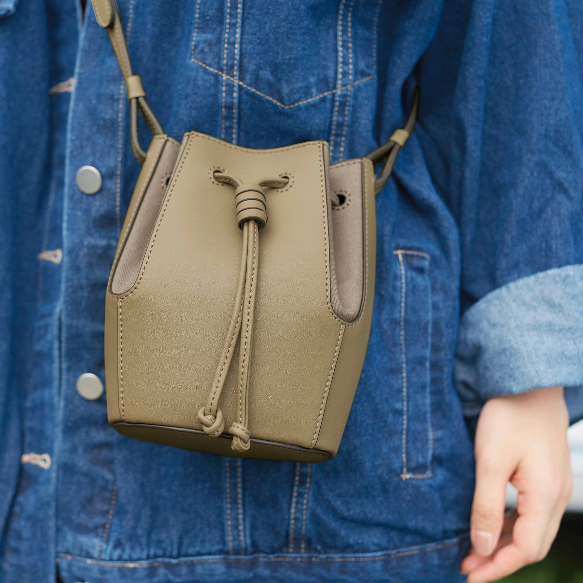 Mini Chantal Drawstring Leather Bag - Stylish & Compact Crossbody Purse for Women, Perfect for Everyday Use, Travel & Date Nights