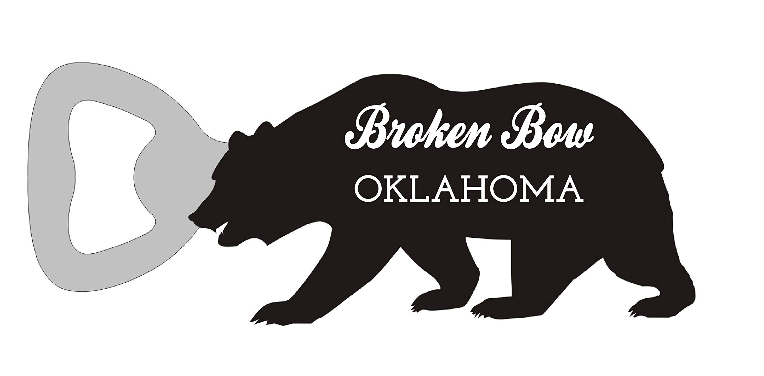 Broken Bow Oklahoma Souvenir Bear Bottle Opener - Rustic Camping Gift for Beer Lovers & Outdoor Enthusiasts | Perfect for Camping Trips, Tailgating, and Cabin Decor