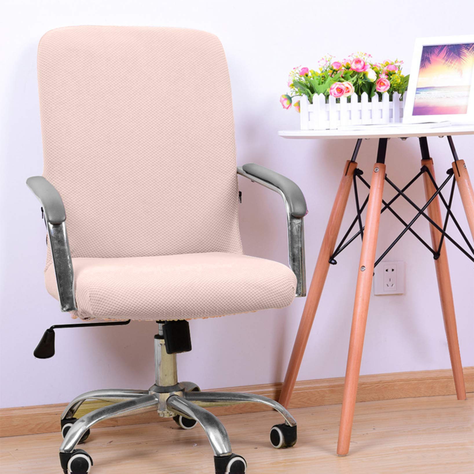KKONION Office Chair Cover - Removable & Washable Stretch Slipcover for Swivel Computer Chairs - Protects from Spills & Stains - Perfect for Home Office, Gaming & Conference Rooms