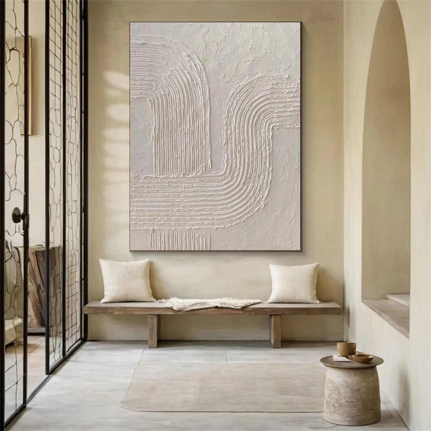 Beige & Brown Abstract Art Print #BB110 - Modern Wall Decor for Living Room, Bedroom & Office
