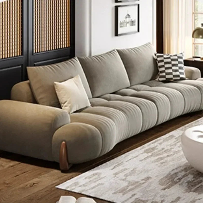 Luxury Curved Living Room Sofa Set - Modern Sectional Couch for Home, Office & Lounge - Comfortable Upholstered Furniture for Relaxing & Entertaining