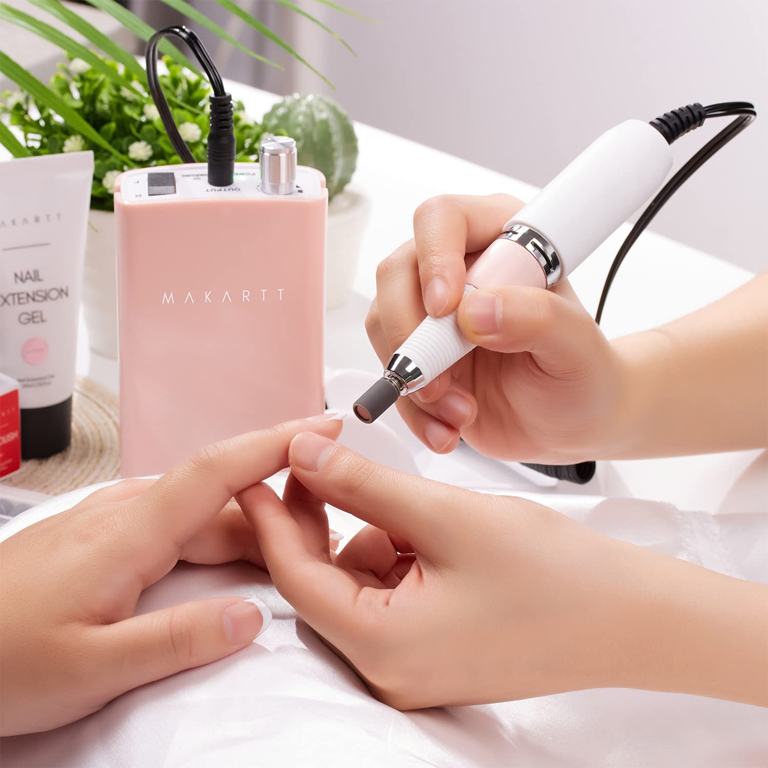 Makartt Professional Nail Drill Machine Kit - 30000RPM Rechargeable Electric Nail File with UV Sterilizer | Perfect for Salon, Home Manicure & Pedicure Care