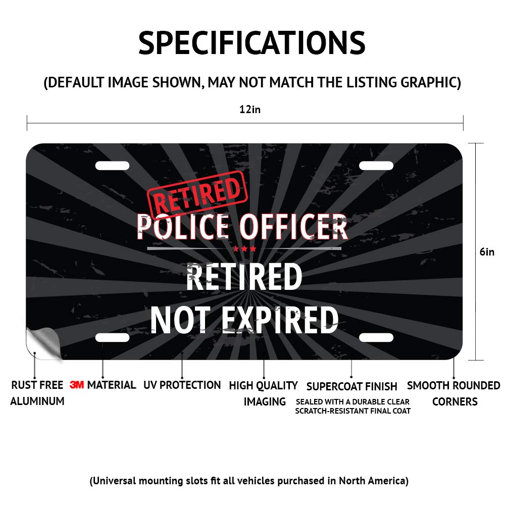 SignMission Retired Mail Carrier Aluminum License Plate - 12