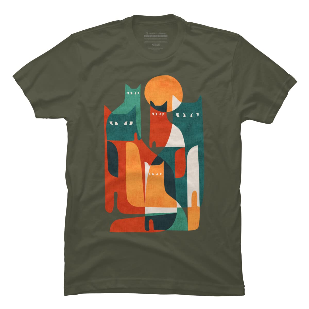 Design By Humans Men's Cat Graphic T-Shirt - Funny & Unique Cat Lover Tee for Casual Wear | Perfect for Gifts, Parties, and Everyday Outfits