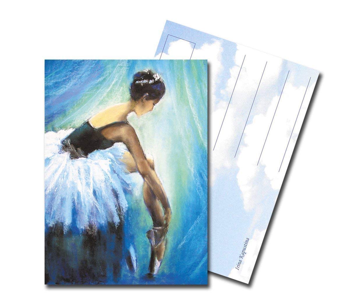 Elegant Ballerina Ballet Greeting Card Set - 6 Unique Ballet-Themed Art Cards for Birthdays, Thank You & Special Occasions