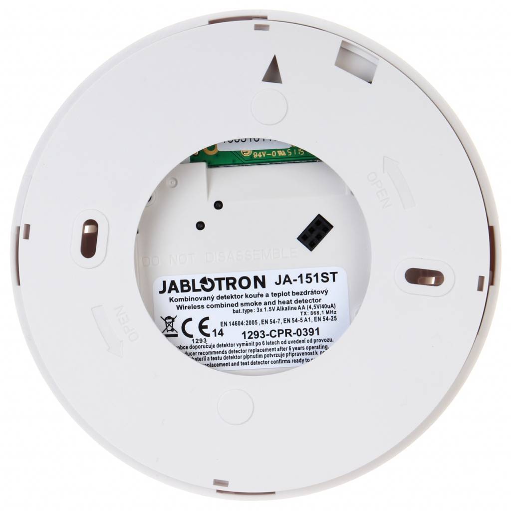 JA 151ST Wireless Smoke and Heat Detector with Dual Siren Function (Burglar & Fire Alarm) - Ideal for Home Security and Office Safety