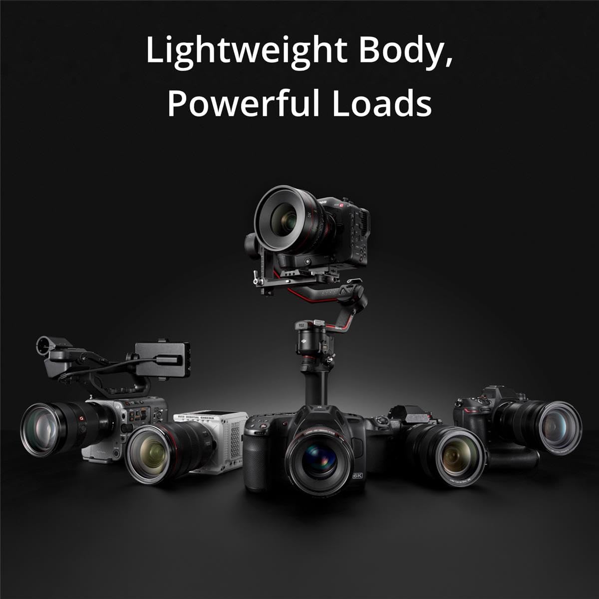 DJI RS 3 Pro 3-Axis Gimbal Stabilizer for DSLR & Mirrorless Cameras - Compatible with Canon, Sony, Panasonic, Nikon, Fujifilm, BMPCC - 4.5kg (10lbs) Payload with Auto Axis Locks & LiDAR Focus - Perfect for Vlogging, Filmmaking, and Professional Video Production