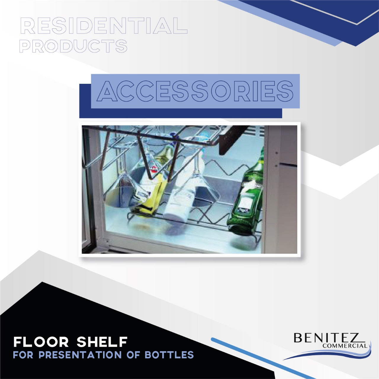 Premium Bottle Presentation Floor Rack - Wine & Liquor Display Stand for Retail Stores, Bars, and Restaurants - Durable Metal Shelving Unit for Elegant Bottle Organization and Showcase