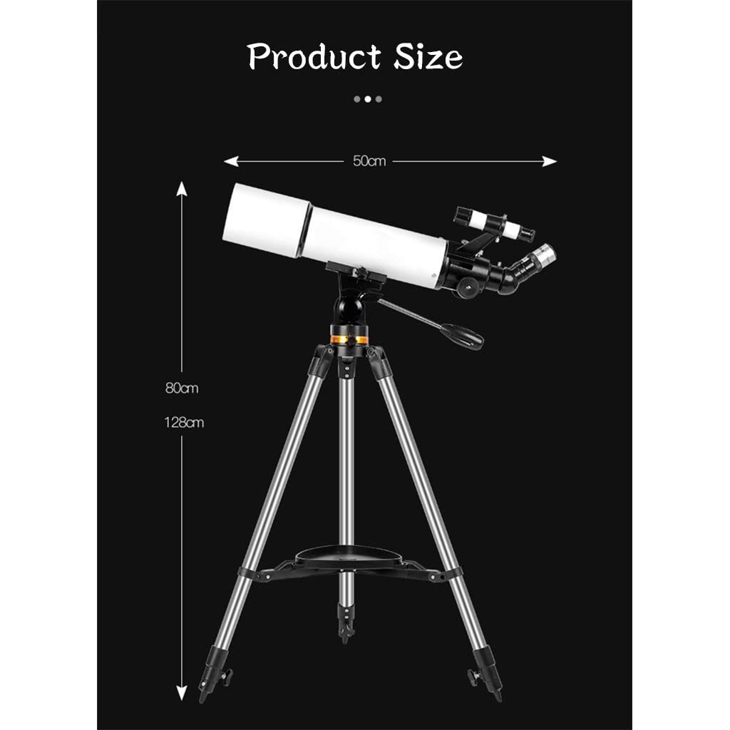 CRBUDY 80mm Astronomical Refractor Telescope for Kids & Adults - Adjustable Tripod, Portable Beginner Telescope for Astronomy - Perfect for Stargazing, Bird Watching & Outdoor Adventures